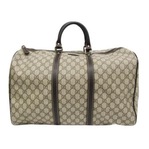 Pre-owned Canvas travel-bags Gucci Vintage , Beige , Dames