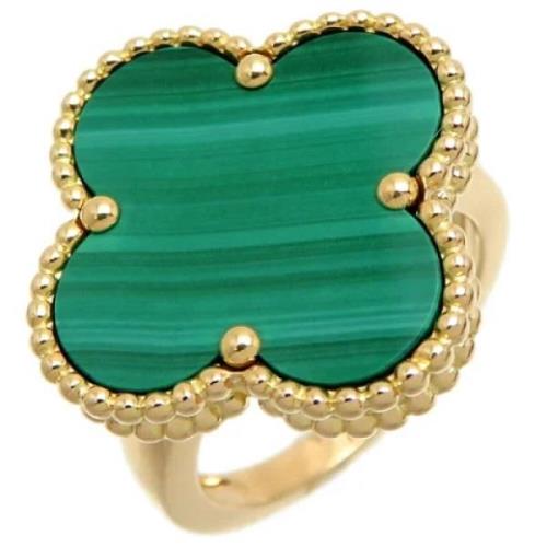 Pre-owned Yellow Gold rings Van Cleef & Arpels Pre-owned , Green , Dam...