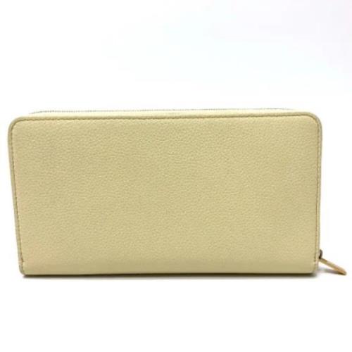 Pre-owned Leather wallets Celine Vintage , Beige , Dames