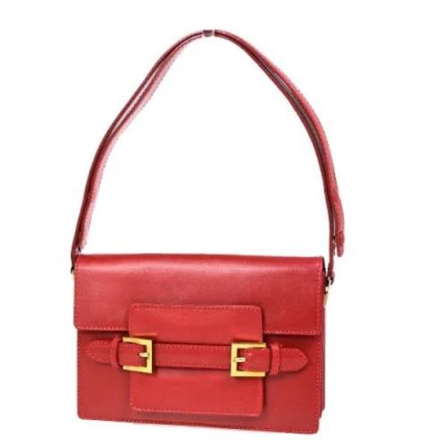 Pre-owned Leather shoulder-bags Fendi Vintage , Red , Dames