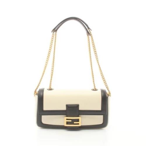 Pre-owned Leather fendi-bags Fendi Vintage , Beige , Dames