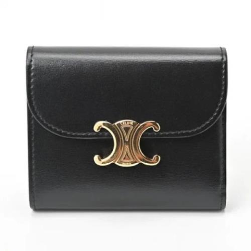 Pre-owned Leather wallets Celine Vintage , Black , Heren