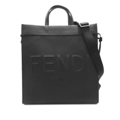 Pre-owned Leather fendi-bags Fendi Vintage , Black , Dames