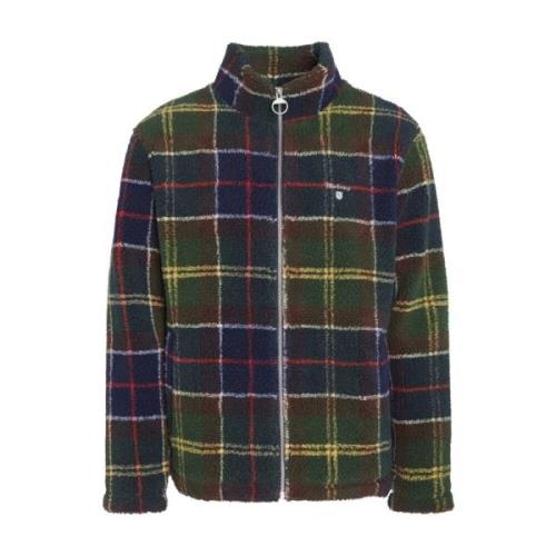 Tartan Fleece Zip Through Sweaters Barbour , Multicolor , Heren