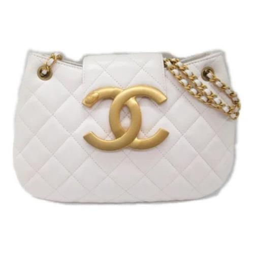 Pre-owned Leather chanel-bags Chanel Vintage , White , Dames