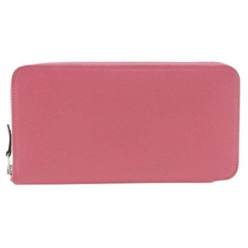 Pre-owned Leather wallets Hermès Vintage , Pink , Dames