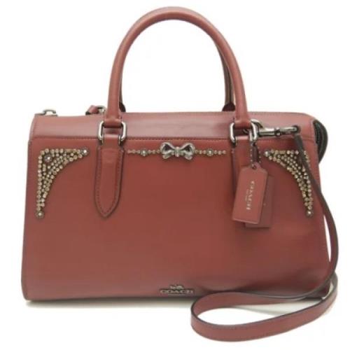 Pre-owned Leather handbags Coach Pre-owned , Red , Dames