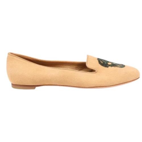 Pre-owned Suede flats Alexander McQueen Pre-owned , Brown , Dames