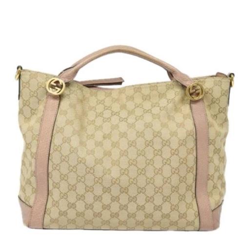 Pre-owned Canvas gucci-bags Gucci Vintage , Beige , Dames