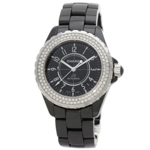 Pre-owned Stainless Steel watches Chanel Vintage , Black , Heren