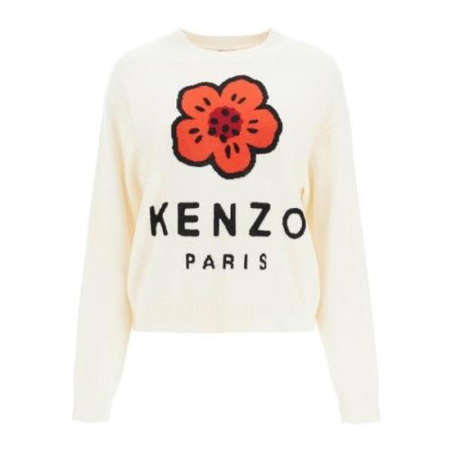 Boke Flower Wollen Trui Kenzo , White , Dames