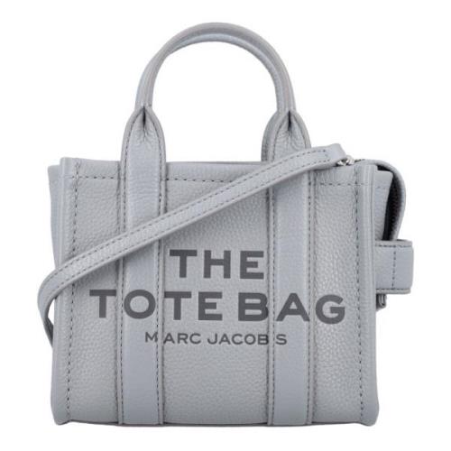 Wolf Grijs Mini Tote Leren Tas Marc Jacobs , Gray , Dames