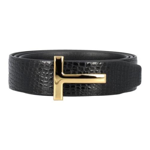 Zwart Omkeerbare T Riem Accessoires Tom Ford , Black , Heren