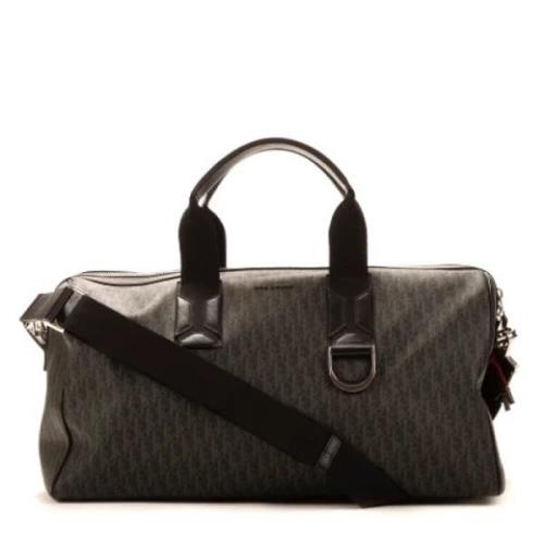 Pre-owned Coated canvas travel-bags Dior Vintage , Gray , Dames