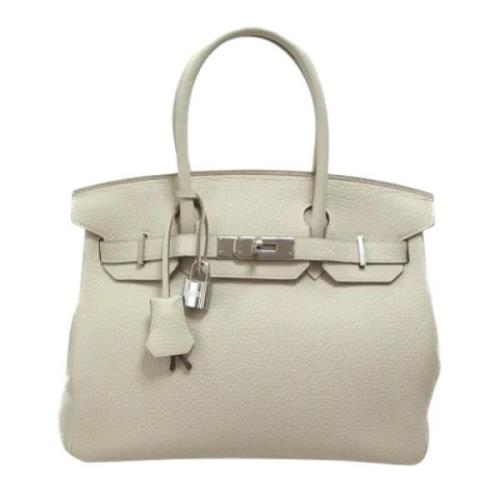 Pre-owned Leather handbags Hermès Vintage , White , Dames