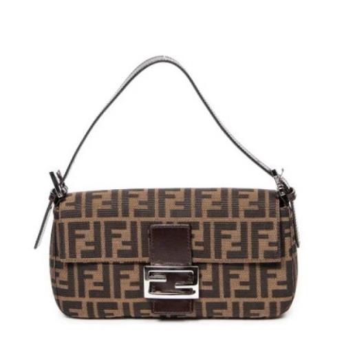 Pre-owned Canvas shoulder-bags Fendi Vintage , Brown , Dames