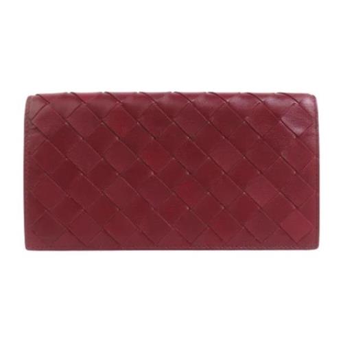 Pre-owned Leather wallets Bottega Veneta Vintage , Red , Dames