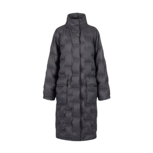 Lange donsjas met echte donshoed Iceberg , Gray , Dames