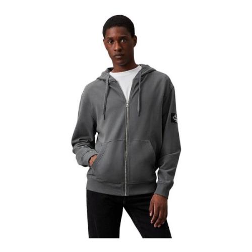 Endless Grey Hoodie met Ritssluiting Calvin Klein Jeans , Gray , Heren