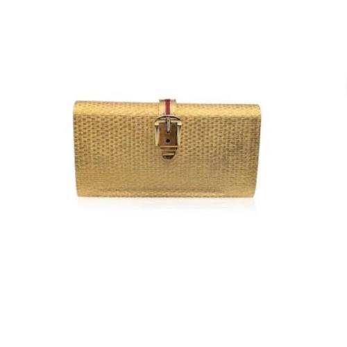 Pre-owned Metal clutches Gucci Vintage , Yellow , Dames