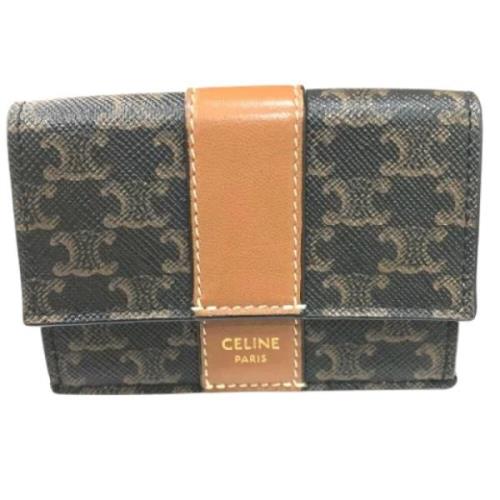 Pre-owned Fabric wallets Celine Vintage , Brown , Dames