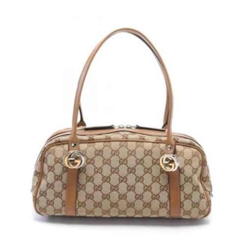 Pre-owned Canvas gucci-bags Gucci Vintage , Beige , Dames