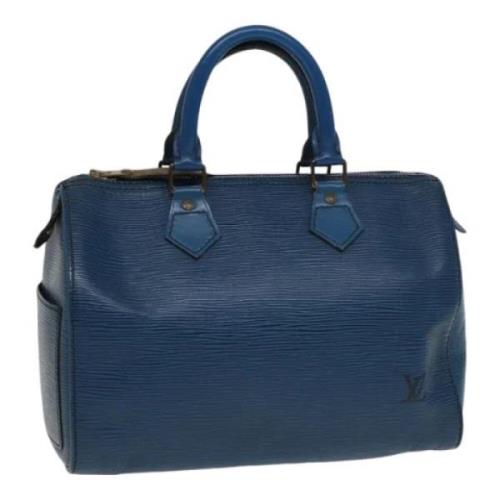 Pre-owned Leather handbags Louis Vuitton Vintage , Blue , Dames