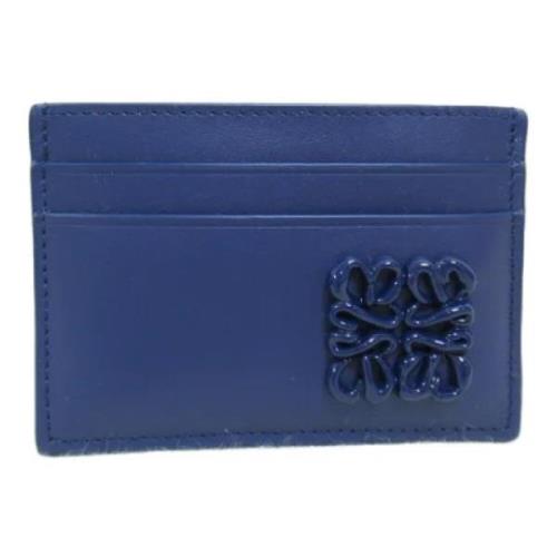 Pre-owned Leather wallets Loewe Pre-owned , Blue , Dames