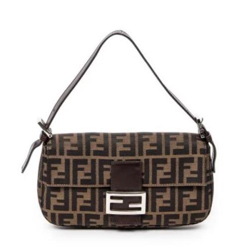 Pre-owned Canvas shoulder-bags Fendi Vintage , Brown , Dames