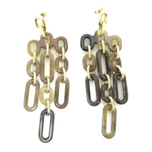 Pre-owned Yellow Gold earrings Hermès Vintage , Yellow , Dames