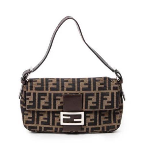 Pre-owned Canvas shoulder-bags Fendi Vintage , Brown , Dames