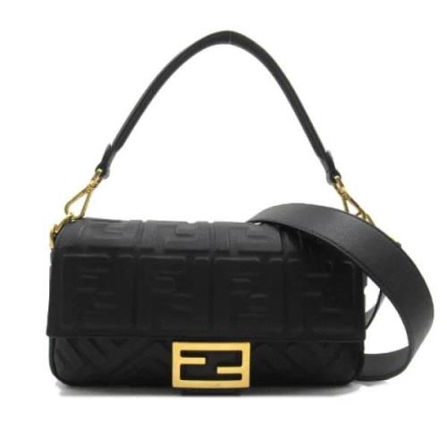 Pre-owned Leather fendi-bags Fendi Vintage , Black , Dames