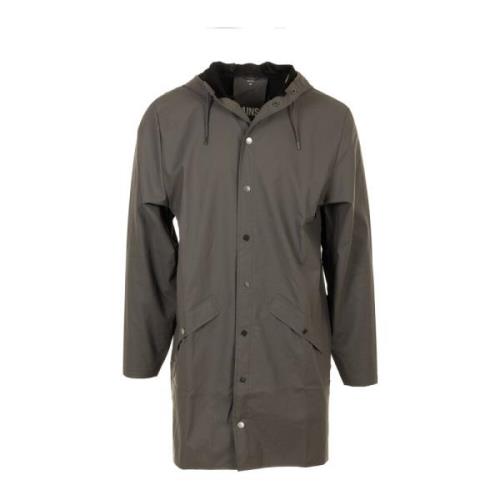 Grijze Lange Jas Waterdicht Rains , Gray , Heren