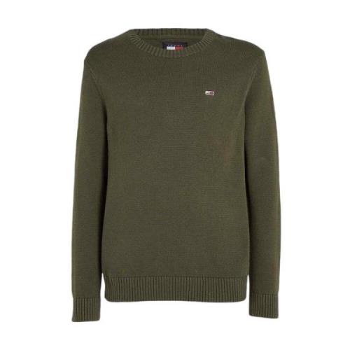 Klassieke O-Neck Trui Tommy Hilfiger , Green , Heren