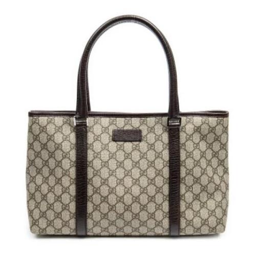 Pre-owned Coated canvas totes Gucci Vintage , Beige , Dames