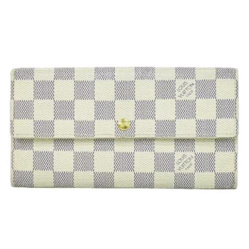 Pre-owned Canvas wallets Louis Vuitton Vintage , White , Dames