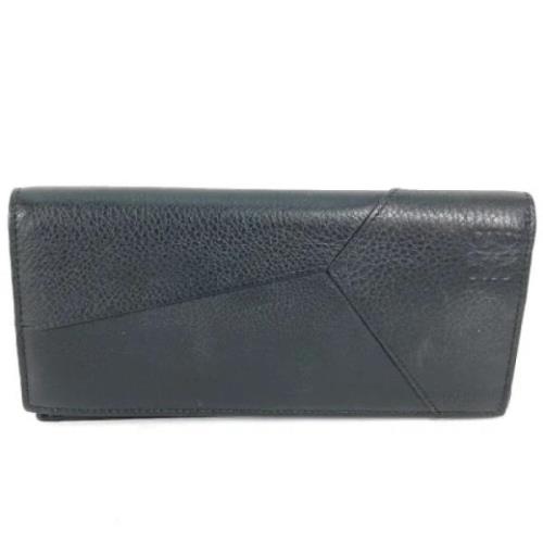 Pre-owned Leather wallets Loewe Pre-owned , Black , Heren