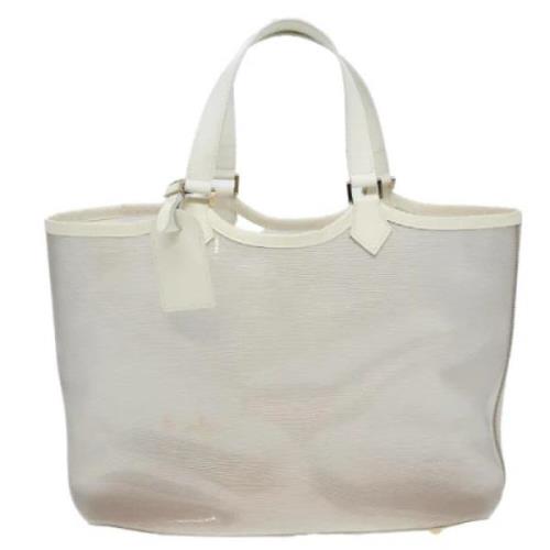 Pre-owned Canvas totes Louis Vuitton Vintage , White , Dames