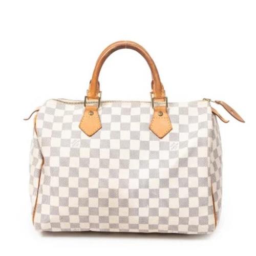 Pre-owned Coated canvas handbags Louis Vuitton Vintage , White , Dames