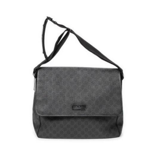 Pre-owned Coated canvas shoulder-bags Gucci Vintage , Black , Dames