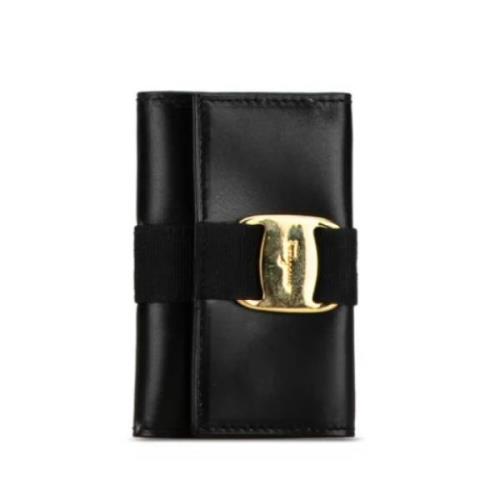 Pre-owned Leather key-holders Salvatore Ferragamo Pre-owned , Black , ...