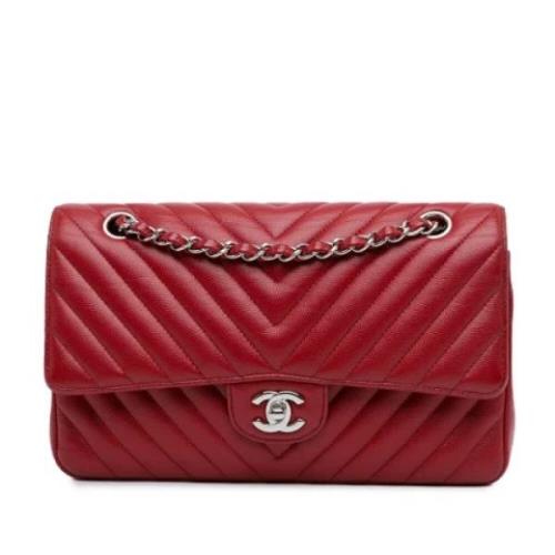 Pre-owned Leather chanel-bags Chanel Vintage , Red , Dames