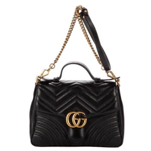 Pre-owned Leather shoulder-bags Gucci Vintage , Black , Dames