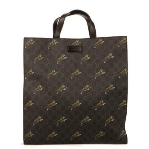 Pre-owned Coated canvas totes Gucci Vintage , Gray , Dames