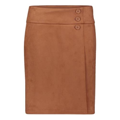 Geruite rok met knopen Betty Barclay , Brown , Dames