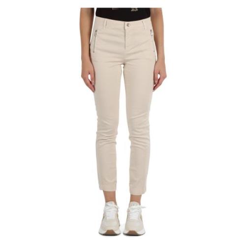 Stretch katoenen skinny fit broek Liu Jo , Beige , Dames