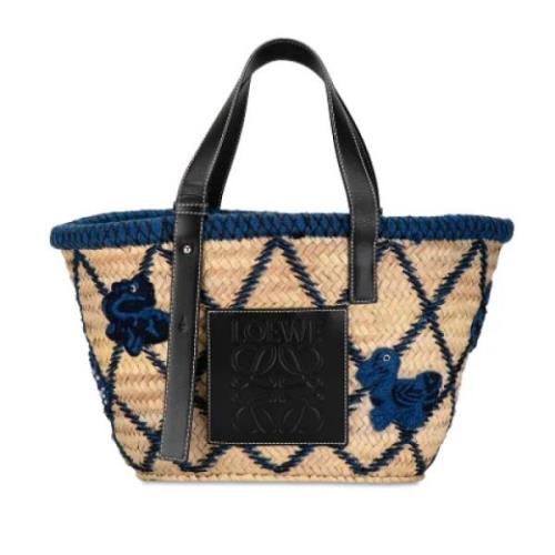 Pre-owned Raffia totes Loewe Pre-owned , Beige , Dames