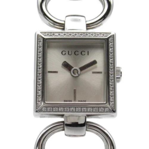 Pre-owned Stainless Steel watches Gucci Vintage , Gray , Dames