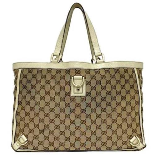 Pre-owned Leather gucci-bags Gucci Vintage , Beige , Dames