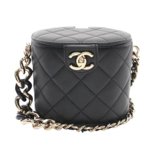 Pre-owned Leather chanel-bags Chanel Vintage , Black , Dames